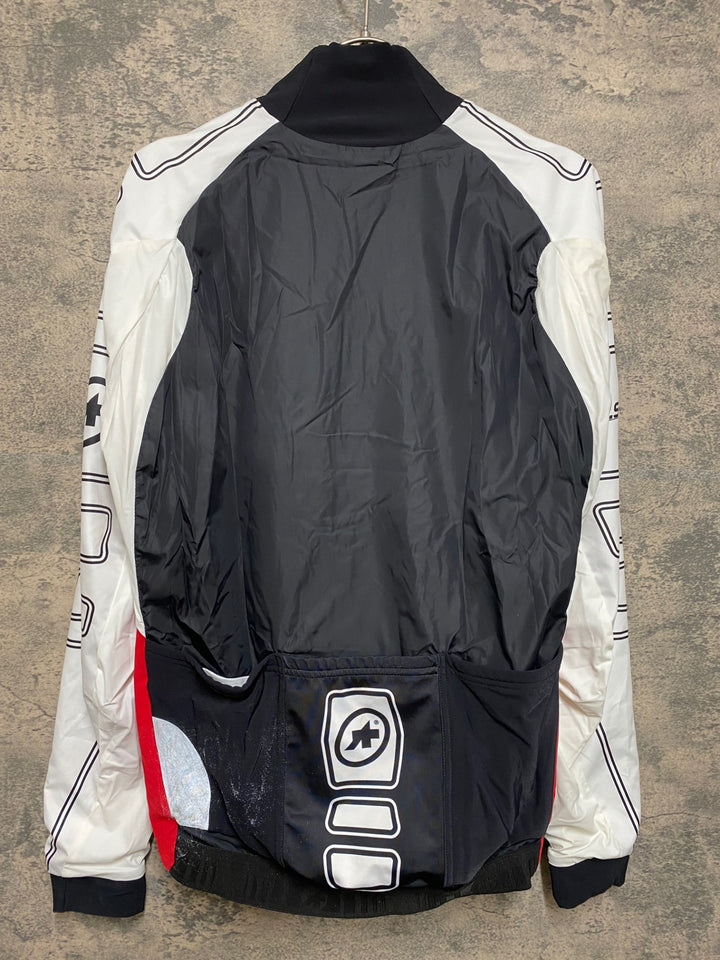 JP395 アソス ASSOS iJ.SHaq.6 UNO WINTER INSULATOR JACKET 長袖 サイクルジャケット 赤 白 黒 M 裏起毛