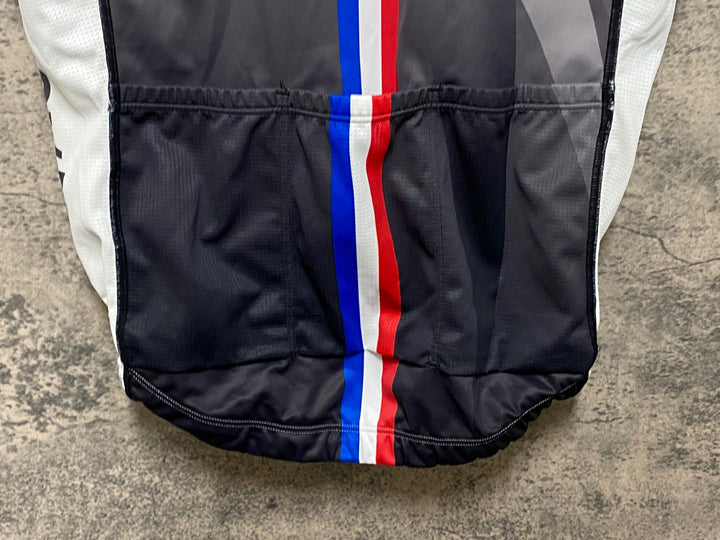 JP519 ルコックスポルティフ le coq sportif 半袖 サイクルジャージ L 白灰 ※ほつれあり