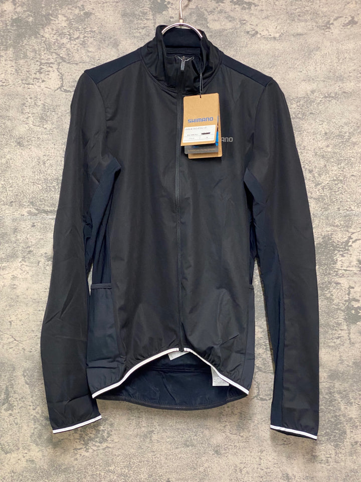 JY873 シマノ SHIMANO 長袖 サイクルジャージ 黒 M 裏起毛