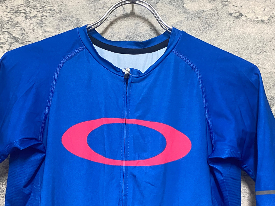 KJ268 オークリー OAKLEY CORE FIT 半袖 サイクルジャージ 青 S