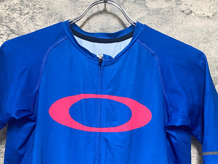 KJ268 オークリー OAKLEY CORE FIT 半袖 サイクルジャージ 青 S