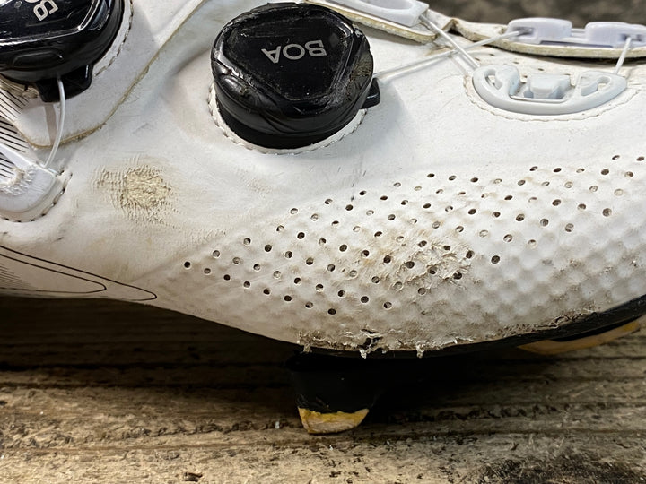 JW568 シマノ SHIMANO PC7 SHRC702M WIDE ビンディングシューズ 3穴 BOA 白 EU40.5