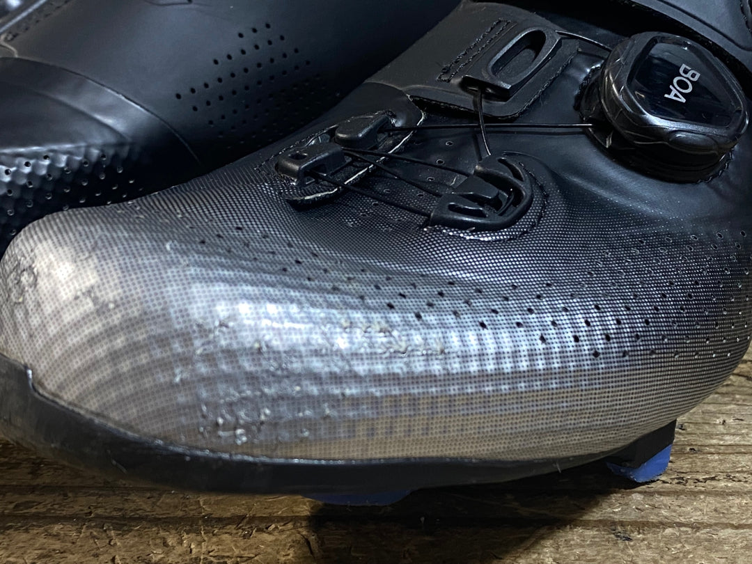 KB511 シマノ SHIMANO RC7 SH-RC702 ビンディングシューズ シルバー 黒 EU43.5 WIDE SPD-SL
