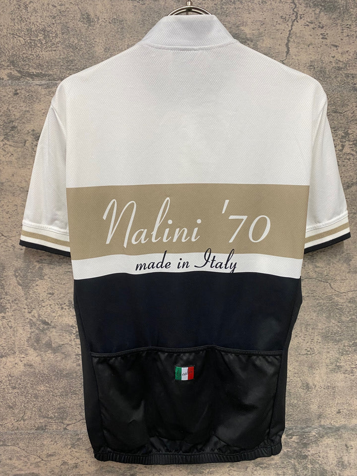 KD356 ナリーニ NALINI 半袖 サイクルジャージ 黒白ベージュ M