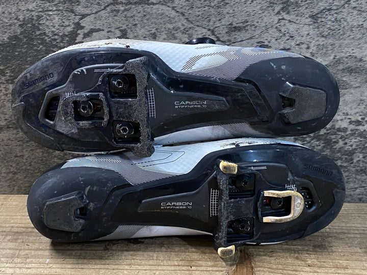 JW568 シマノ SHIMANO PC7 SHRC702M WIDE ビンディングシューズ 3穴 BOA 白 EU40.5