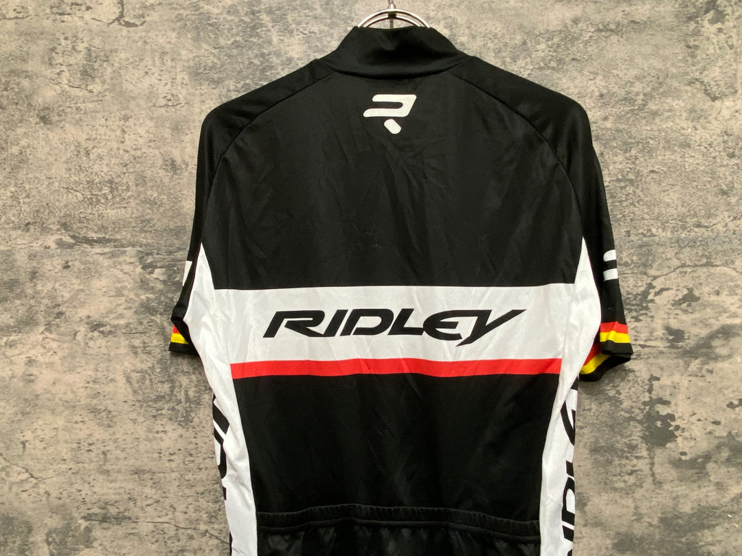 KF469 モア MOA 半袖 サイクルジャージ 黒 白 M RIDLEY
