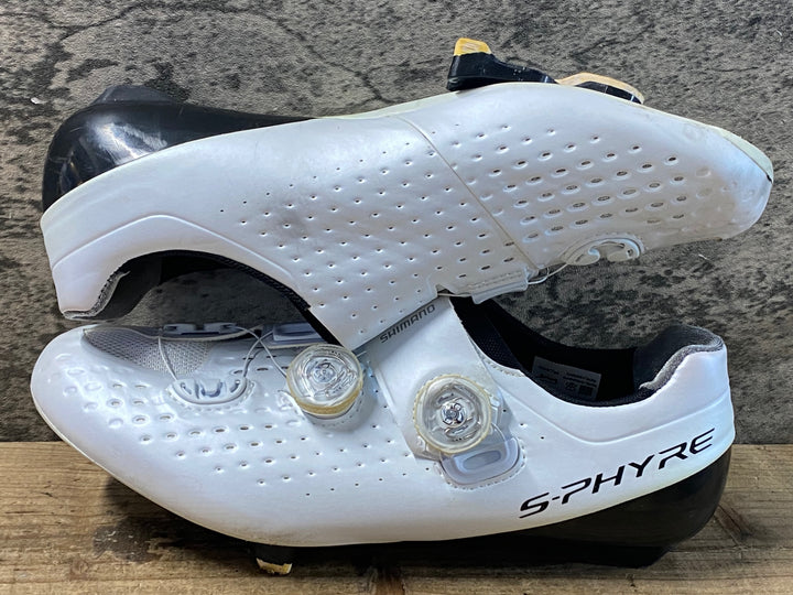 KI597 シマノ SHIMANO S-PHYRE SH-RC900-W WIDE ビンディングシューズ 白 BOA EU41