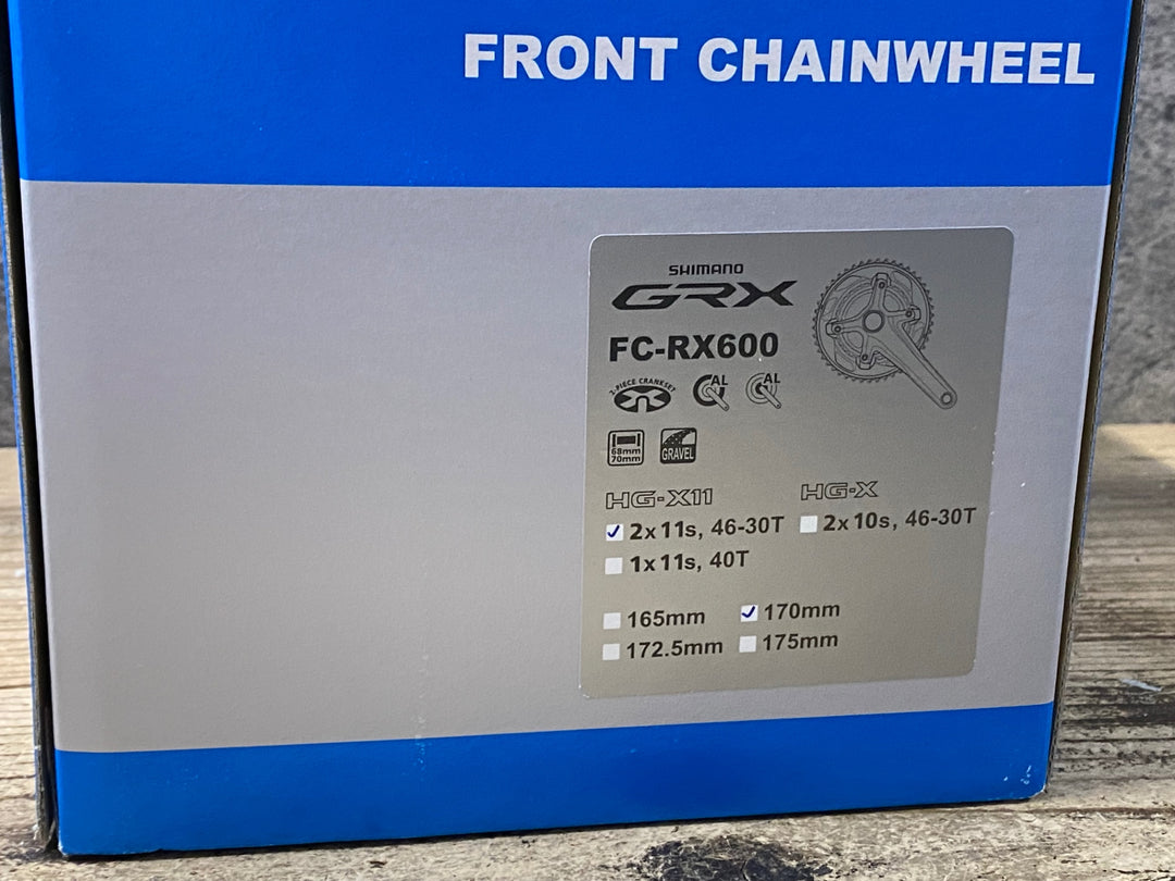KI446 シマノ SHIMANO GRX FC-RX600 クランクセット 46/30T 170mm 2x11S