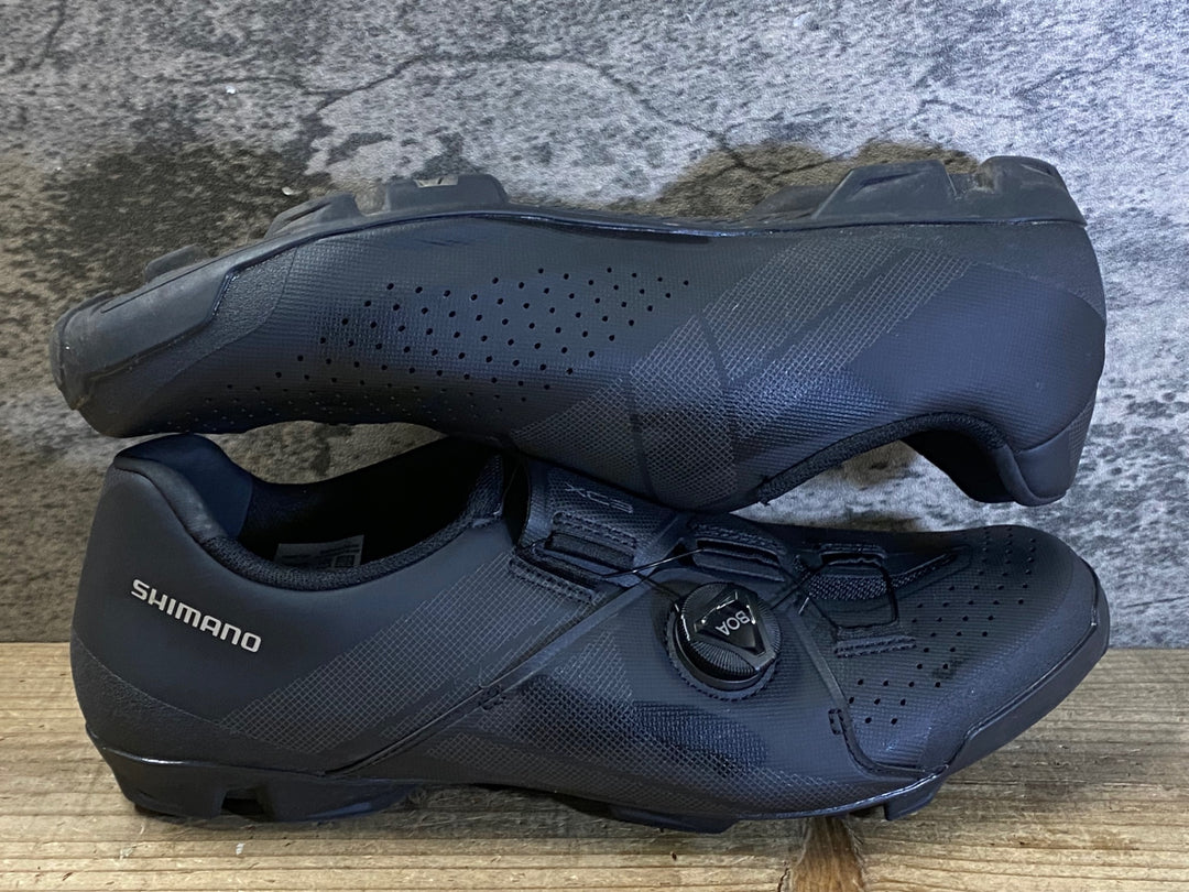JU137 シマノ SHIMANO XC3 SHXC300M L01 E ビンディングシューズ SPD EU44 2穴 黒