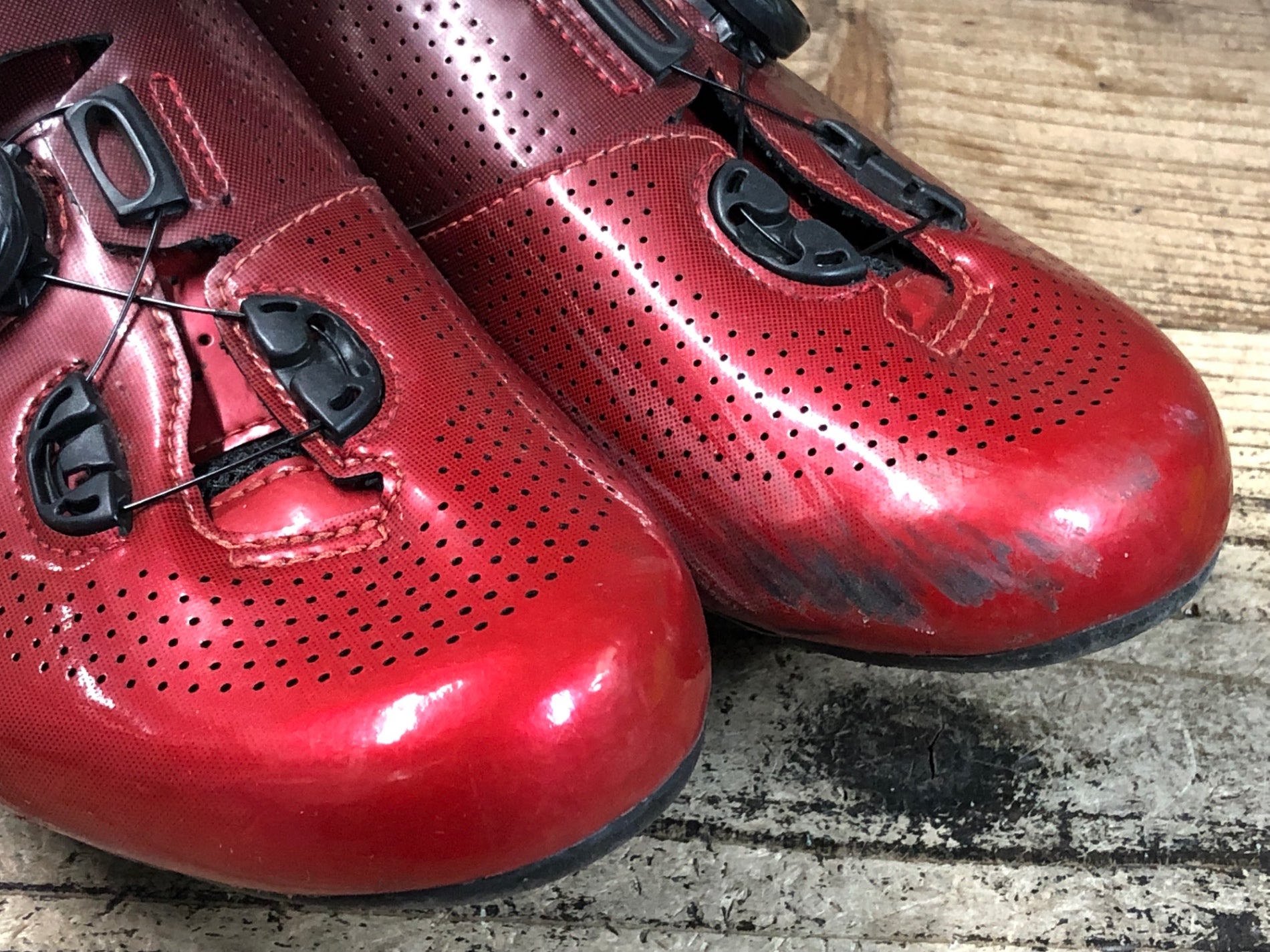 JU952 シマノ SHIMANO RC7 SHRC701M R01 S ビンディングシューズ 赤黒