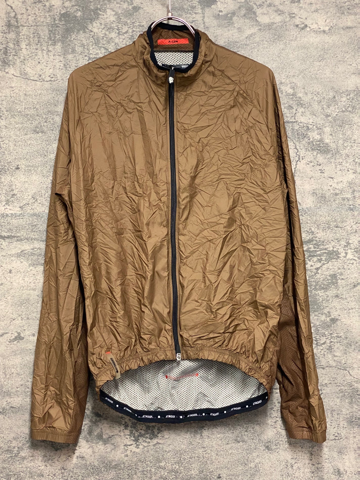 JV757 アタッカー ATTAQUER A-Line 長袖ウィンドブレーカー 茶 L