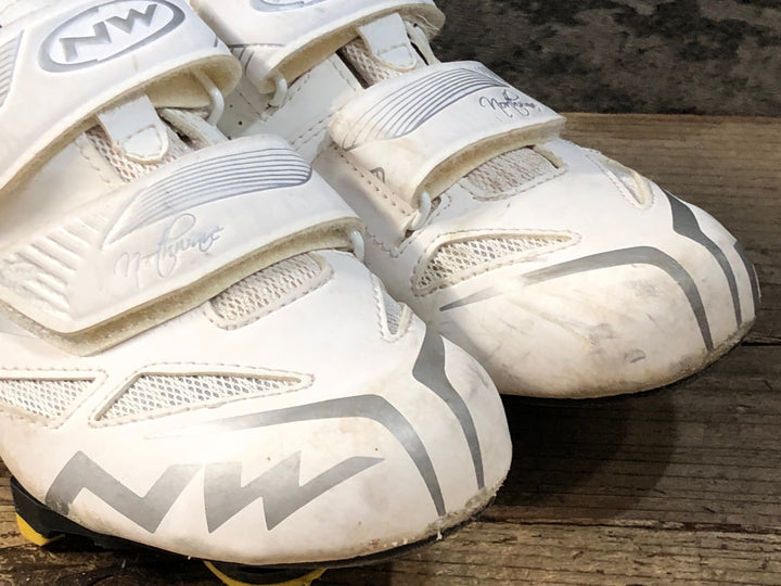 JT247 ノースウェーブ NORTHWAVE ECLIPSE EVO ビンディングシューズ 3穴 白 EU38