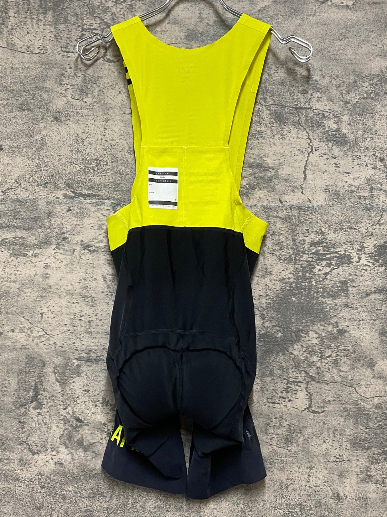 KE082 ラファ Rapha PRO TEAM BIB SHORTS Ⅱ ビブショーツ 黒 黃 S