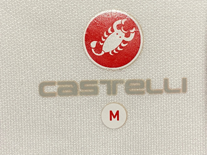 JT791 カステリ CASTELLI 長袖 サイクルジャージ 白 赤 M 裏起毛