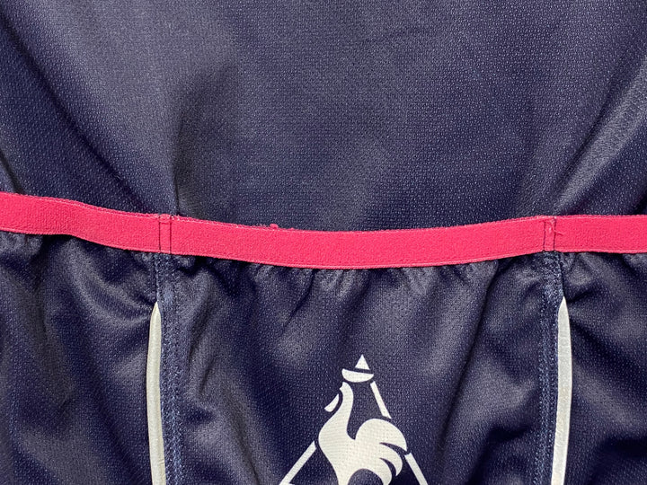 JT496 ルコックスポルティフ le coq sportif 長袖 サイクルジャージ 紺 M