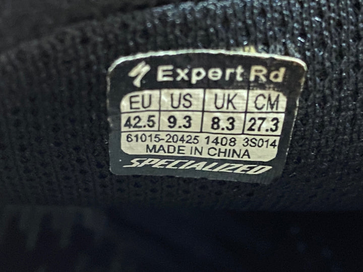 IX611 スペシャライズド SPECIALIZED エキスパート EXPERT RD ビンディングシューズ EU42.5 黒 3穴 シューグー補修跡