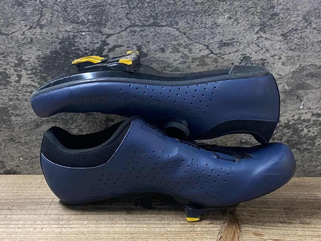 JS680 フィジーク fizik VENTO OMNA WIDE SPD-SL ビンディングシューズ 紺 EU42