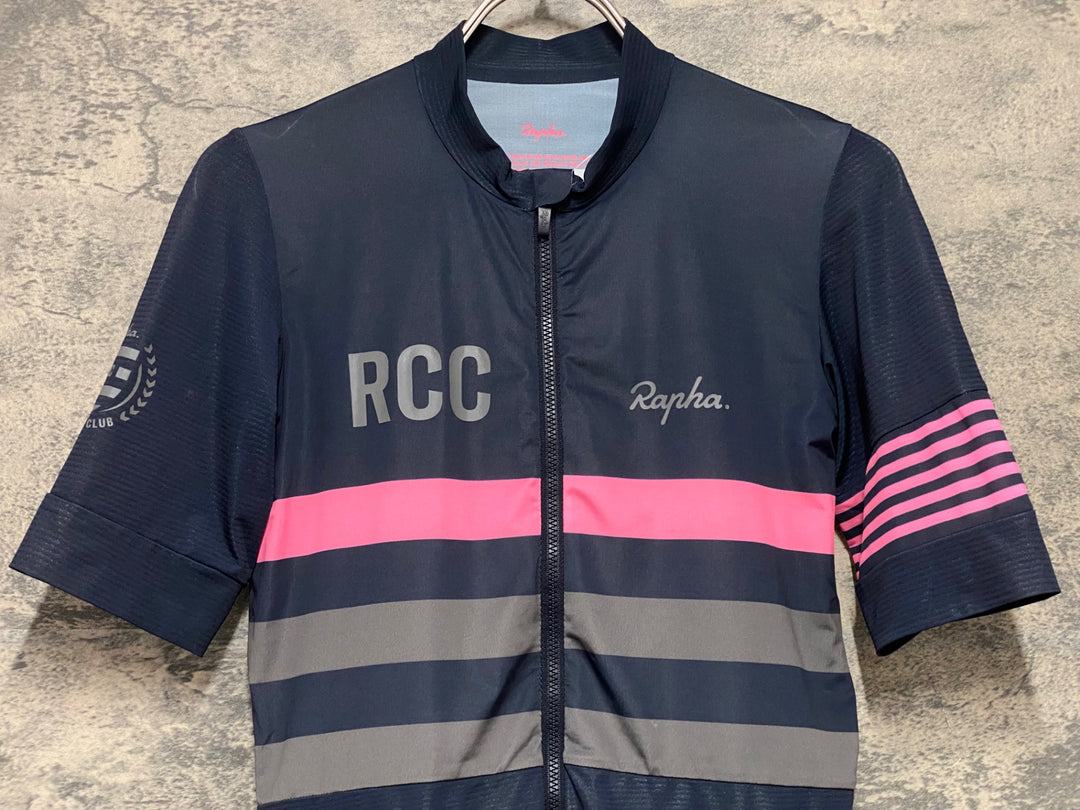 KM427 ラファ Rapha RCC PRO TEAM JERSEY 半袖 サイクルジャージ 紺 XS