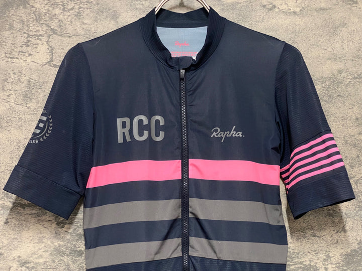 KM427 ラファ Rapha RCC PRO TEAM JERSEY 半袖 サイクルジャージ 紺 XS