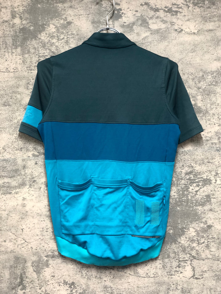 JV072 ラファ Rapha SHORT SLEEVE TRICOLOUR JERSEY 半袖 深緑 ターコイズ XS