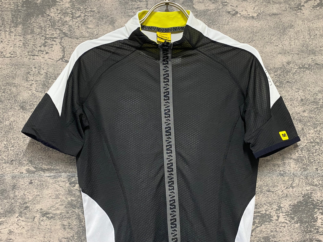 KG298 マヴィック MAVIC 半袖 サイクルジャージ 黒 白 M