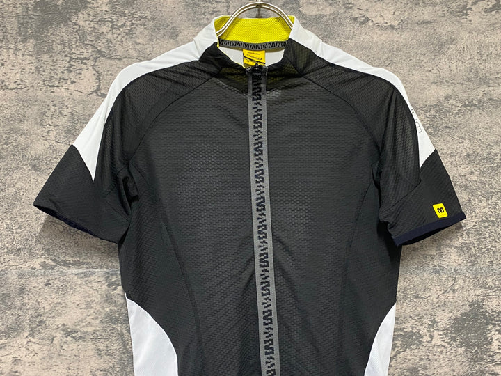 KG298 マヴィック MAVIC 半袖 サイクルジャージ 黒 白 M