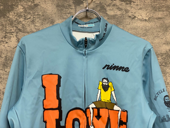 KP254 パールイズミ PEARL iZUMi rinne 長袖 サイクルジャージ 総柄 L 裏起毛