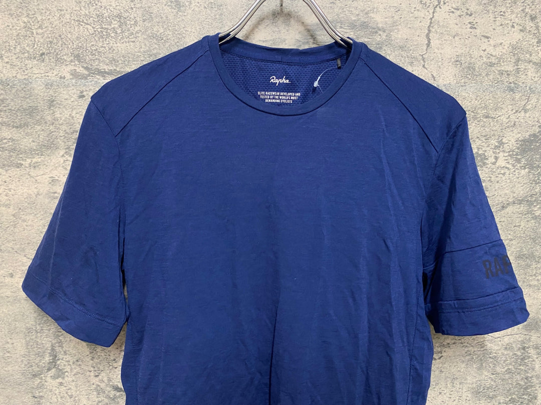 JZ460 ラファ RAPHA TEAM TRANSFER MERINO T-SHIRT 青 S