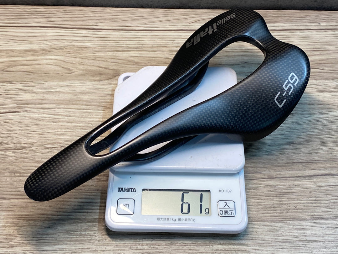 JC976 セライタリア selle ITALIA C-59 カーボンサドル カーボンレール 130mm ※座面にクラックあり