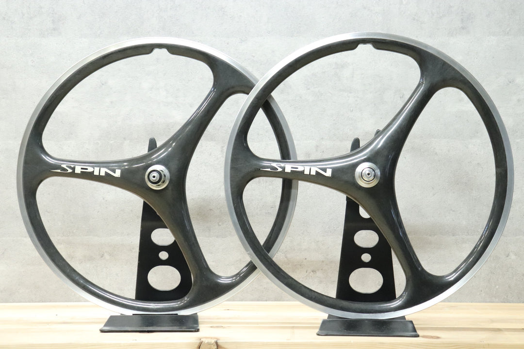スピン SPIN バトンホイール 26インチ MTB アルミ/カーボン クリンチャー ホイールセット トライスポーク シマノ 10S 【さいたま浦和店】