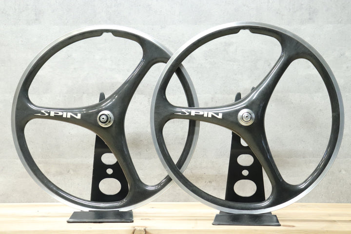 スピン SPIN バトンホイール 26インチ MTB アルミ/カーボン クリンチャー ホイールセット トライスポーク シマノ 10S 【さいたま浦和店】