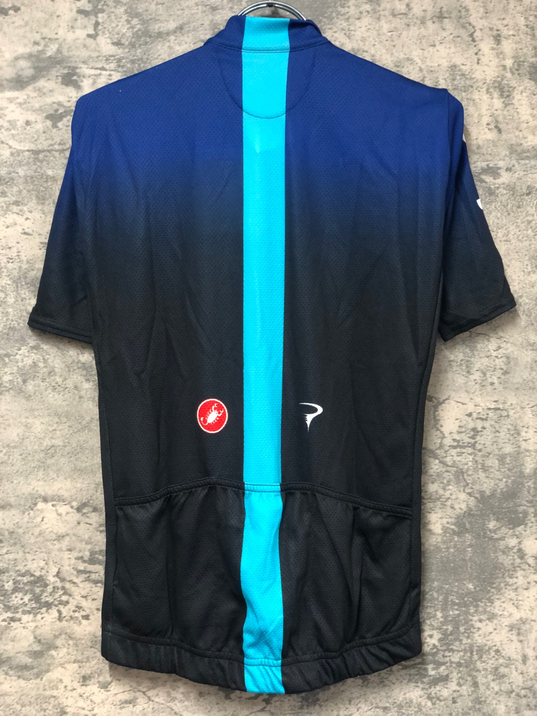 JV912 カステリ CASTELLI 半袖 サイクルジャージ ネイビー S TEAM Sky