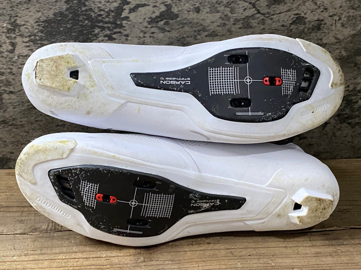 KG992 シマノ SHIMANO RC7 SHRC703M WIDE ビンディングシューズ  EU42 白