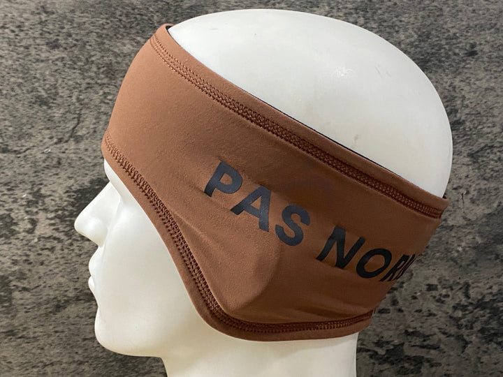 KM734 パスノーマルスタジオ PAS NORMAL STUDIOS Logo HEADBAND 裏起毛 茶
