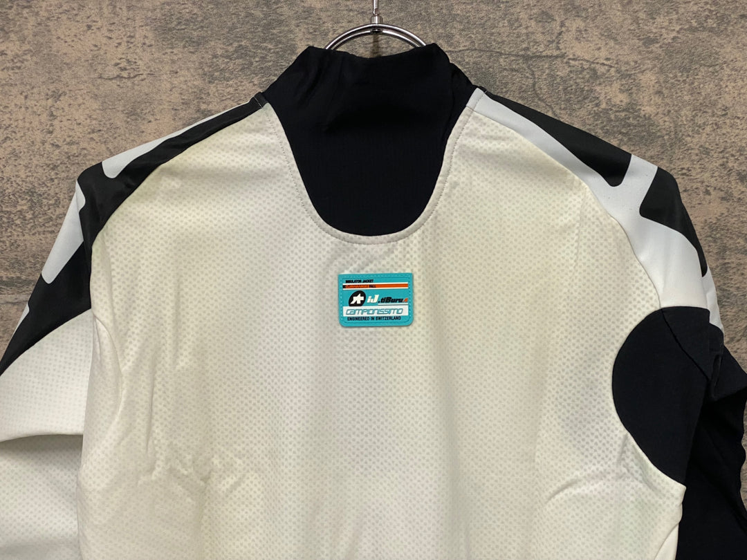 JQ162 アソス assos iJ tiburu 4 長袖サイクルジャージ 白黒 M 裏起毛