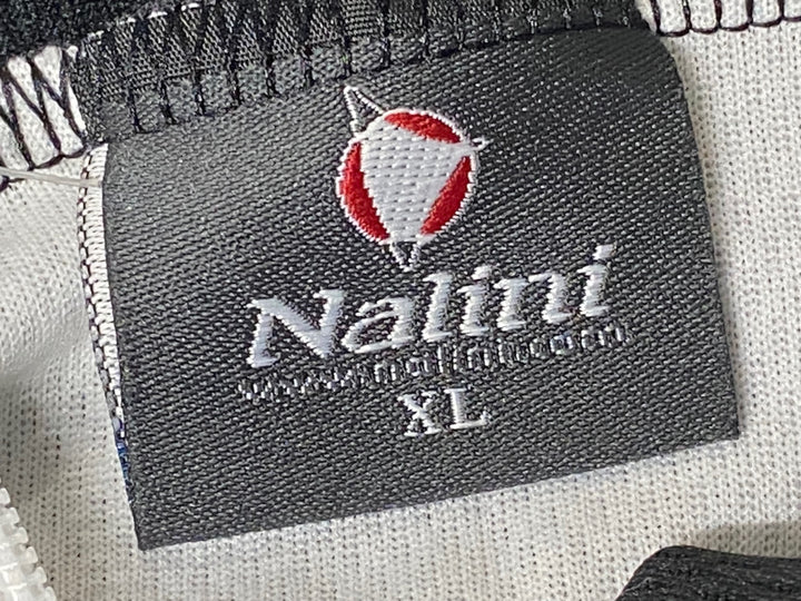JY383 ナリーニ Nalini ハーフジップ 半袖 サイクルジャージ 白 XL