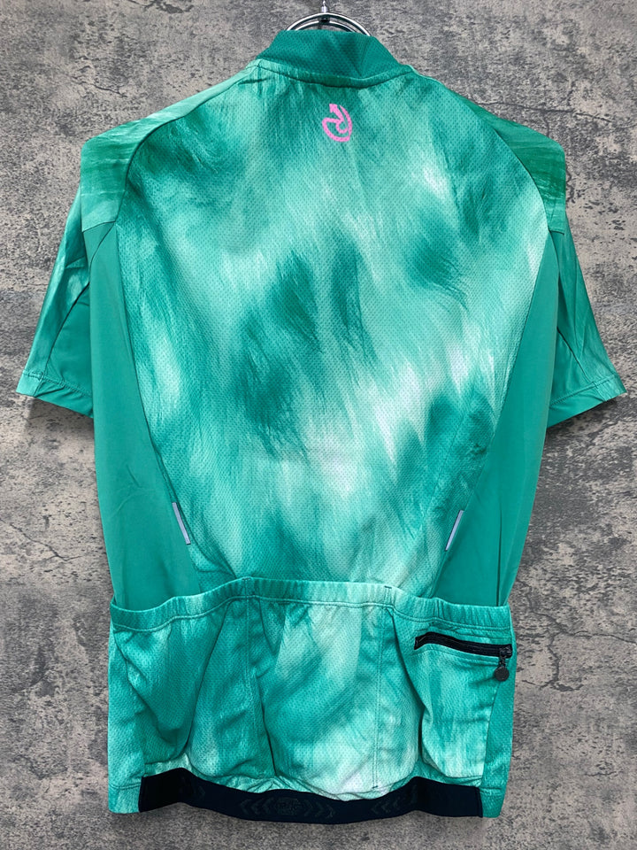 JV982 レリック reric Fuzzy Womens Standerd Jersey 半袖サイクルジャージ レディース L 緑