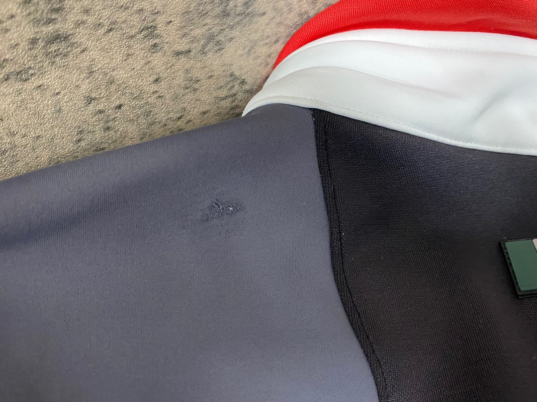 JT667 カステリ CASTELLI 長袖 サイクルジャケット 白 黒 L 裏起毛 GORE WINDSTOPPER