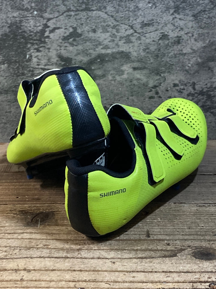 KD072 シマノ SHIMANO RC1 SH-RC100M ビンディングシューズ 3穴 EU44 黄色