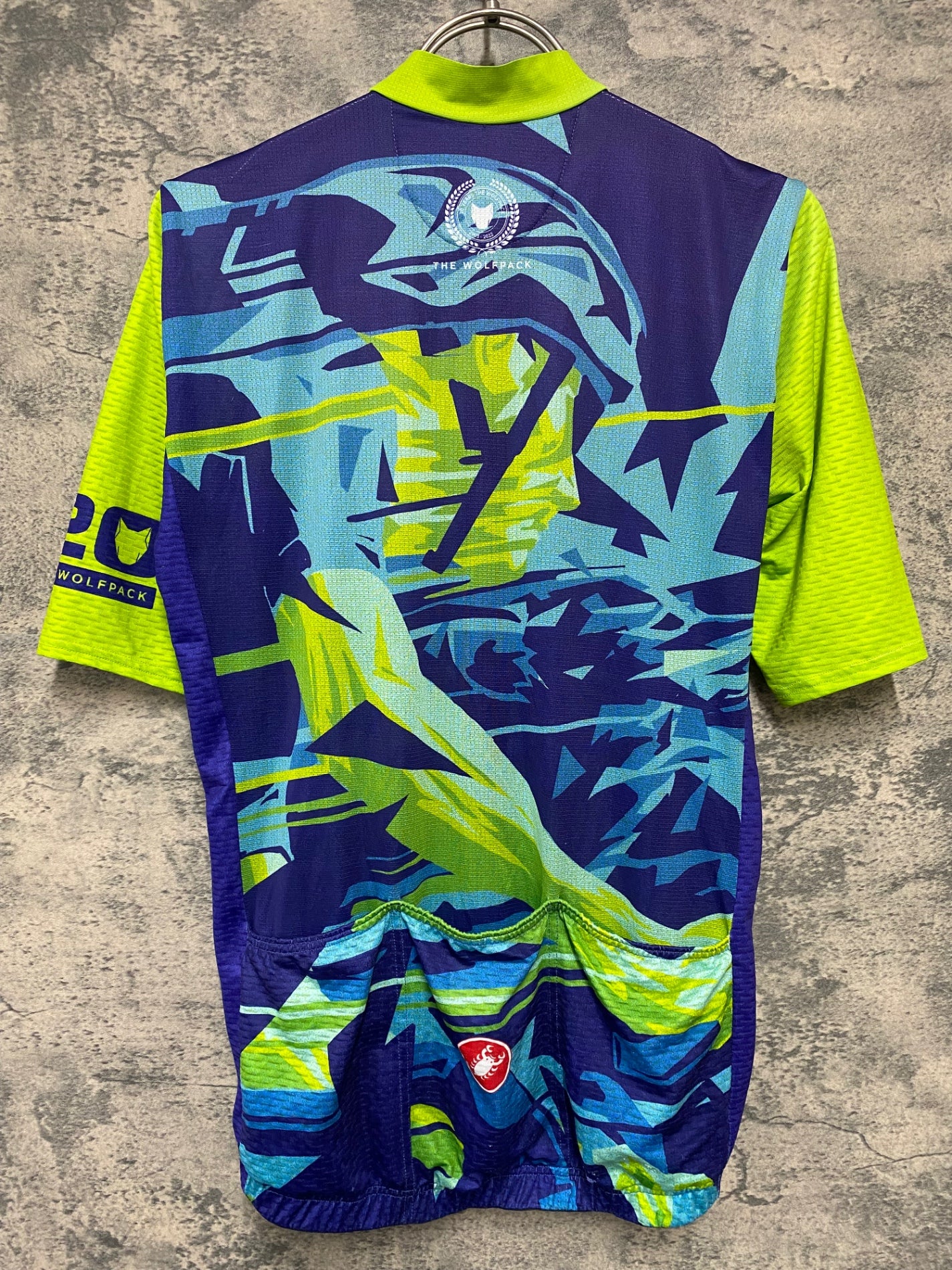 KD410 カステリ CASTELLI 半袖 サイクルジャージ 黄緑 S The Wolfpack