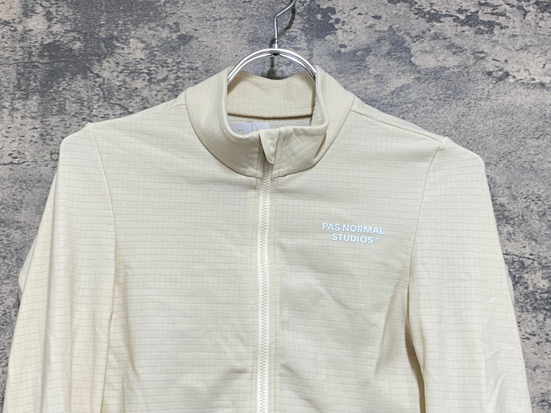 KM715 パスノーマルスタジオ PAS NORMAL STUDIOS MEN'S ESSENTIAL LONG SLEEVES 長袖 サイクルジャージ 白 裏起毛 S