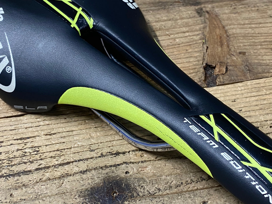 KJ133 セライタリア SELLE ITALIA SLR TEAM EDITION サドル 黒黄 Ti316 レール