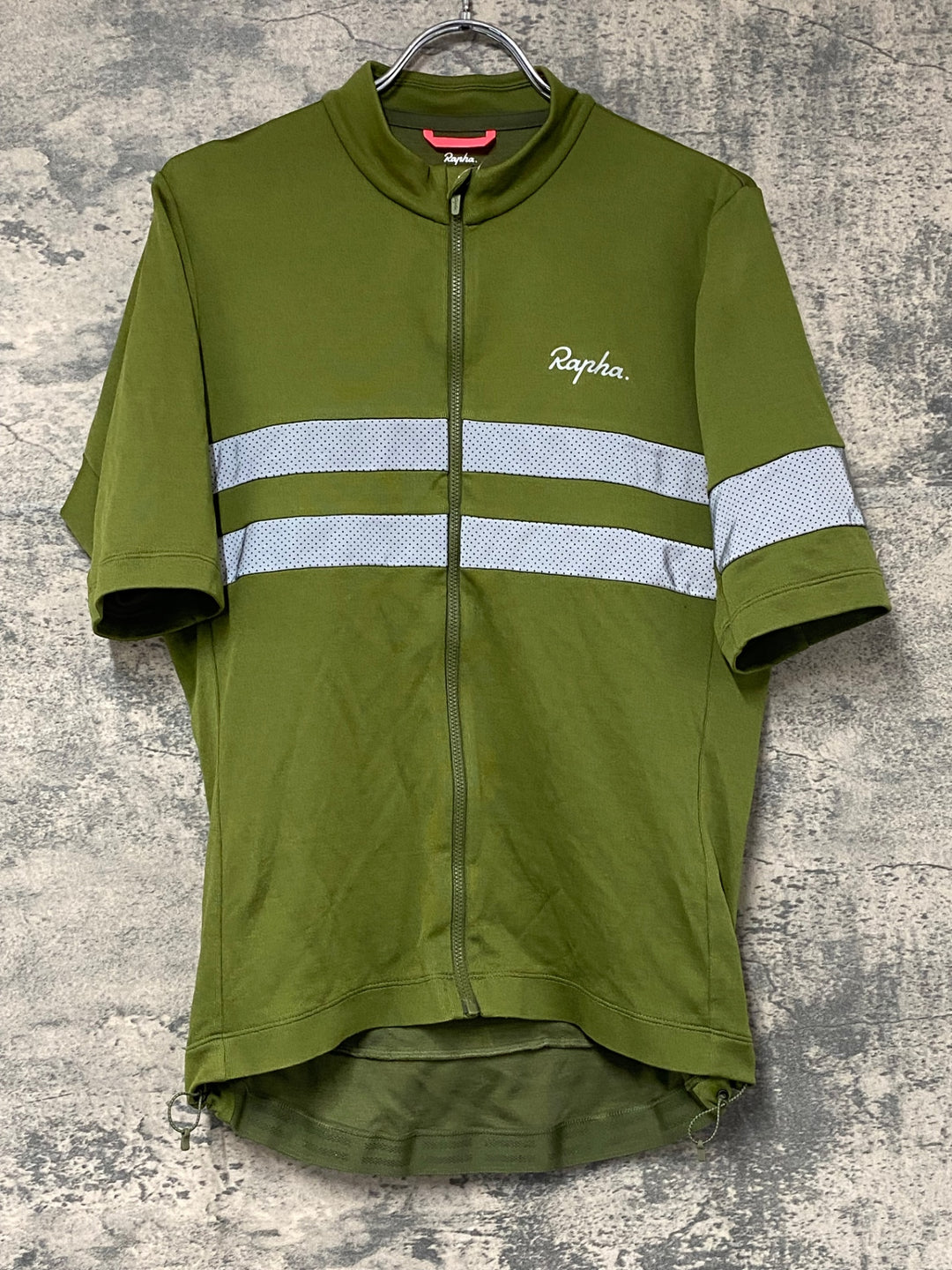 KJ110 ラファ Rapha MEN'S BREVET JERSEY 半袖 サイクルジャージ オリーブ L