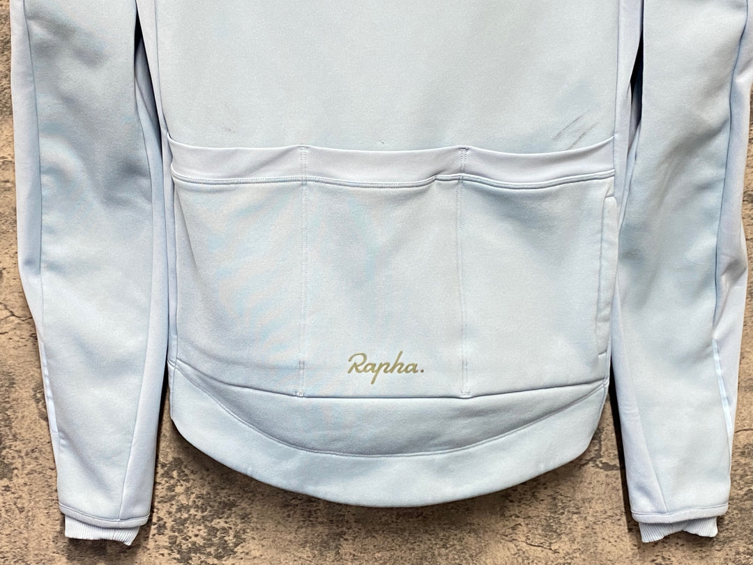 KM414 ラファ Rapha CORE WINTER JACKET 長袖 サイクルジャケット 水色 S 裏起毛