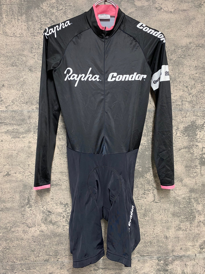 KD533 ラファ Rapha Condor 長袖 ワンピース サイクルジャージ 黒 XS
