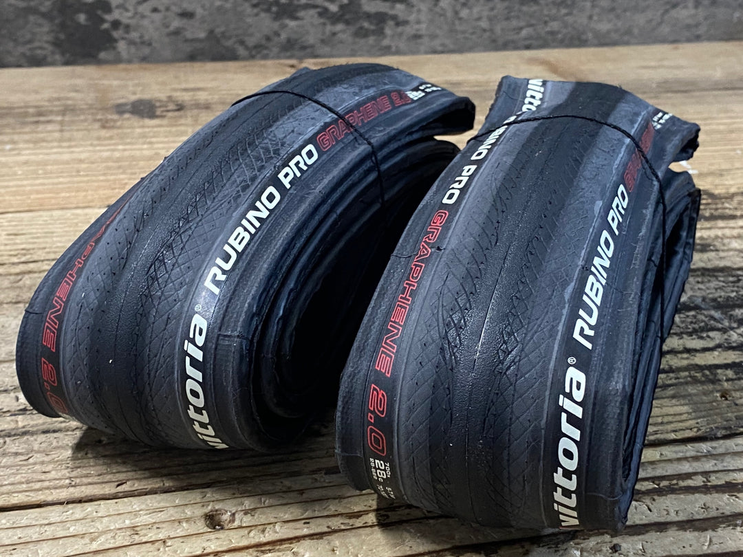 KJ229 ヴィットリア VITTORIA RUBINO PRO GRAPHENE 2.0 クリンチャータイヤ 黒 700x28C 2本セット