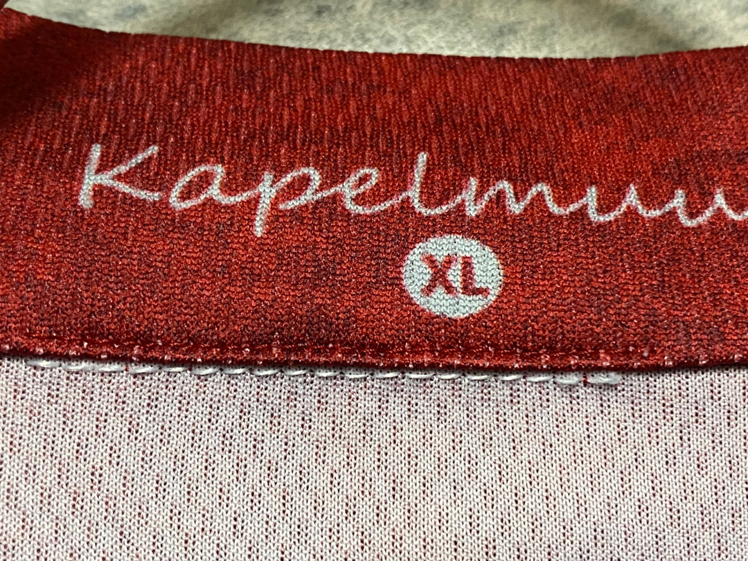 JZ894 カペルミュール KAPELMUUR 半袖 サイクルジャージ 赤 グレー XL