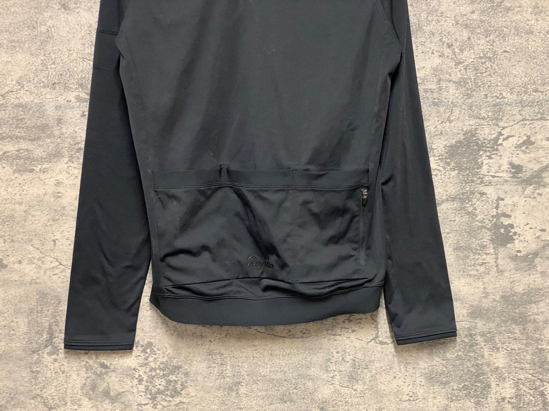 KP761 ラファ Rapha WOMEN'S CORE LONG SLEEVE JERSEY 長袖 サイクルジャージ 黒 レディース M 裏起毛