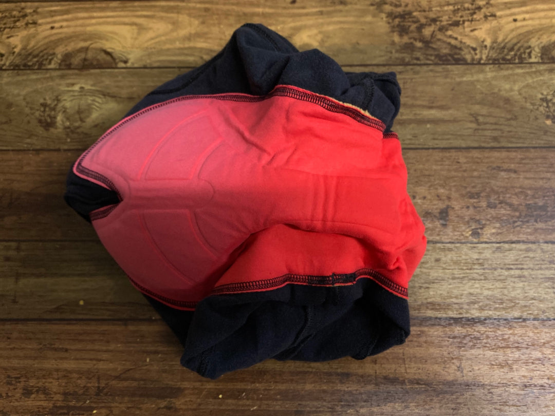 JV209 カステリ CASTELLI ビブタイツ 黒 M 裏起毛 ※スレ大、ロゴひび割れ,パッド色褪せ