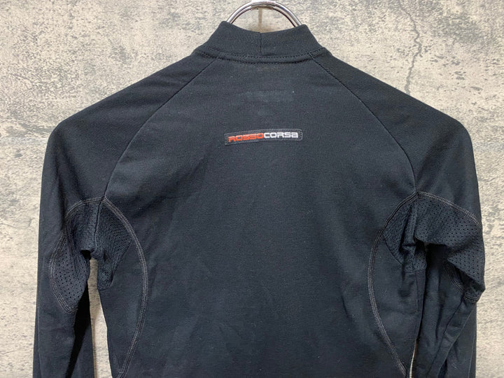 JT024 カステリ CASTELLI ROSSO CORSA 長袖 ベースレイヤー 黒 XS